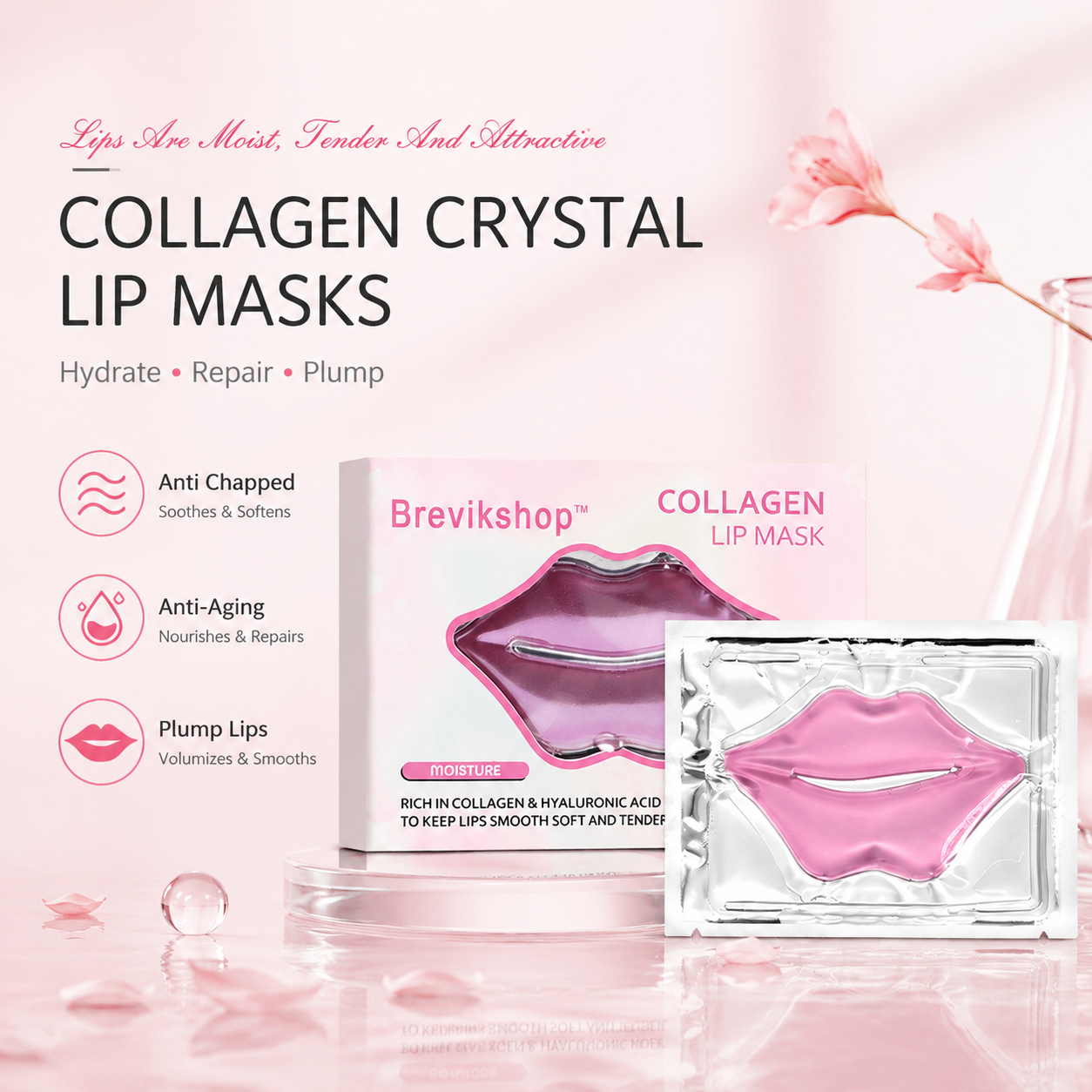 Collagen Crystal Lip Mask – Deep Hydration, Plumping & Smoothing Care