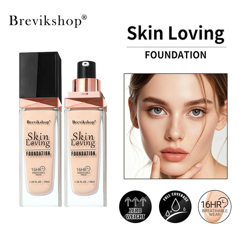 Flawless Skin All Day – 16HR Long-Lasting Breathable Foundation Duo  突出卖点型