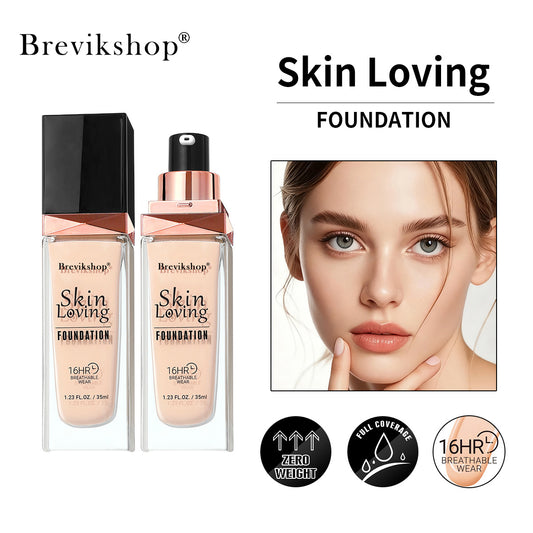 Flawless Skin All Day – 16HR Long-Lasting Breathable Foundation Duo  突出卖点型