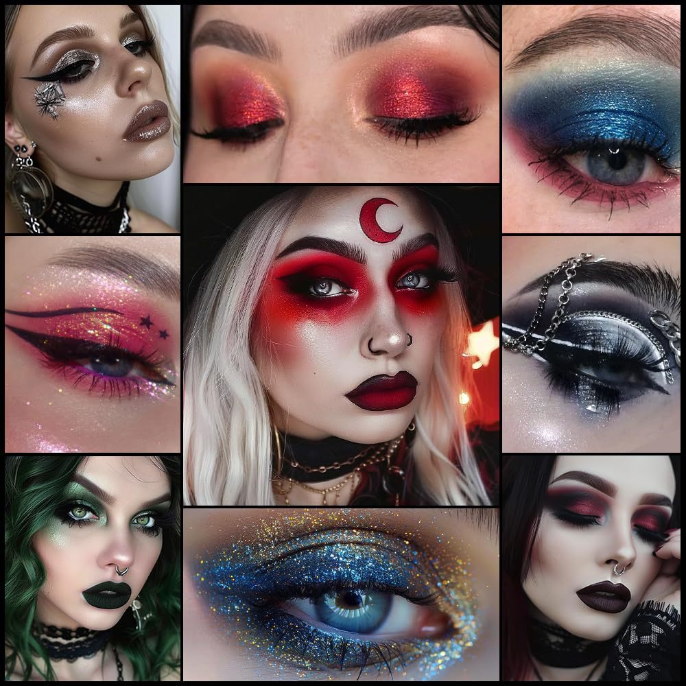 Brevikshop Warcraft Illusion 15-Color Red & Black Pigment Eyeshadow Palette